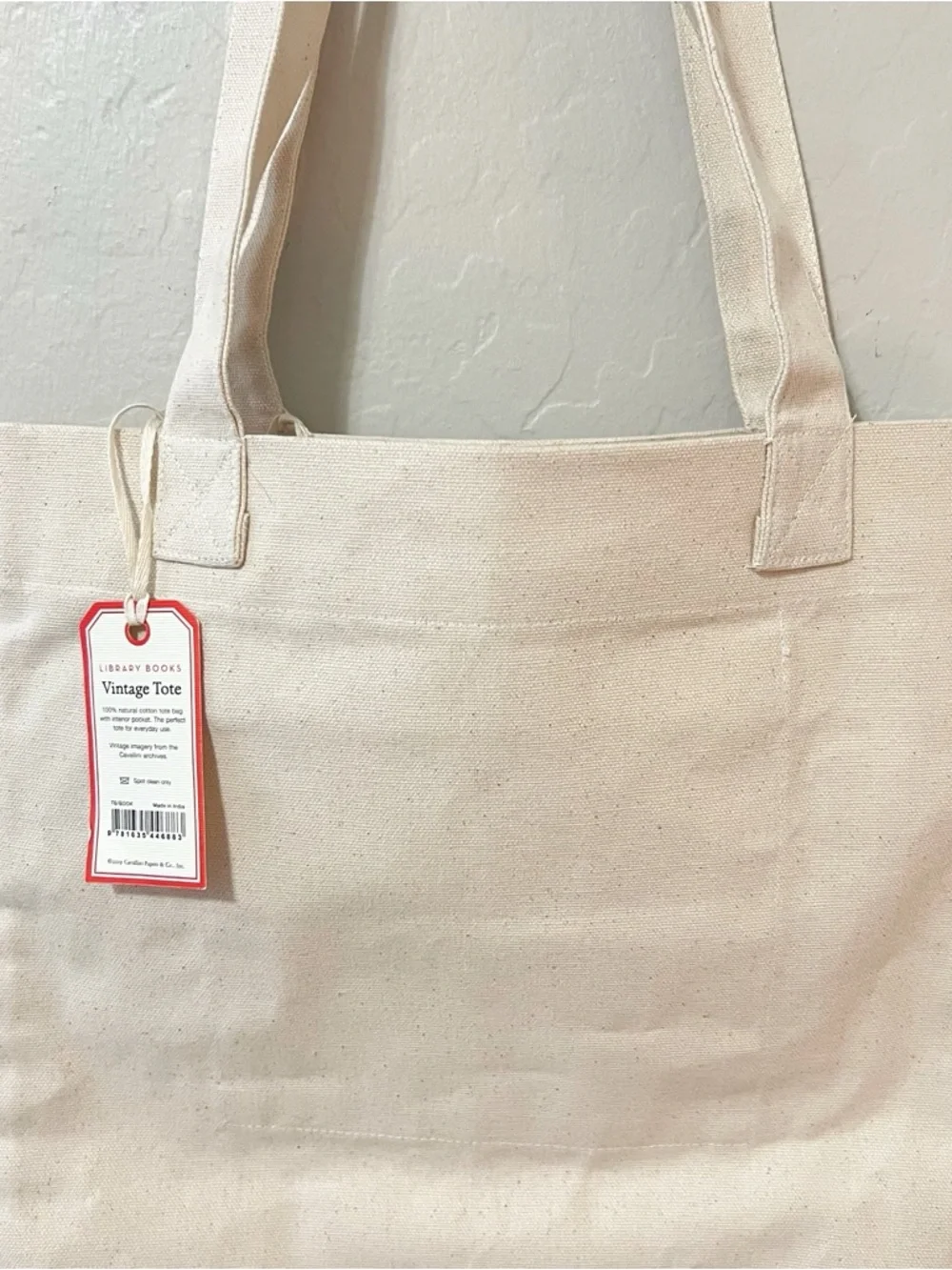 Cavallini Papers & Co Canvas Library Books Vintage Tote Bag